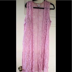 LuLaRoe Joy * lace longline vest